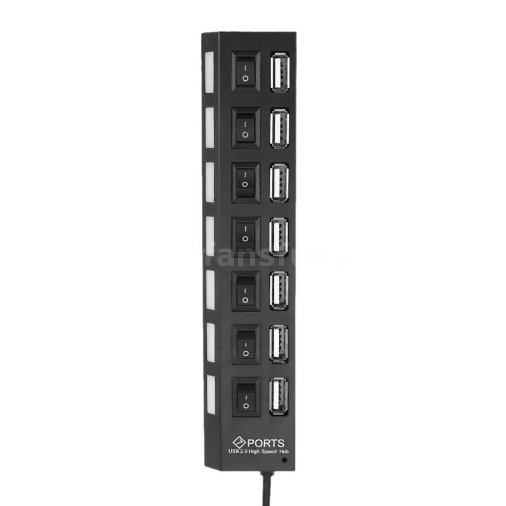 JDL-A7 HUB USB Hub 7 Port USB 2.0 Ultra Slim Splitter Hub