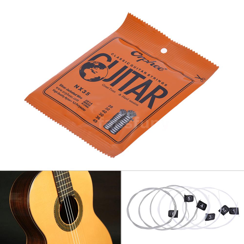 Orphee NX35 Nylon Classical Guitar Strings 6pcs Full Set Replacement