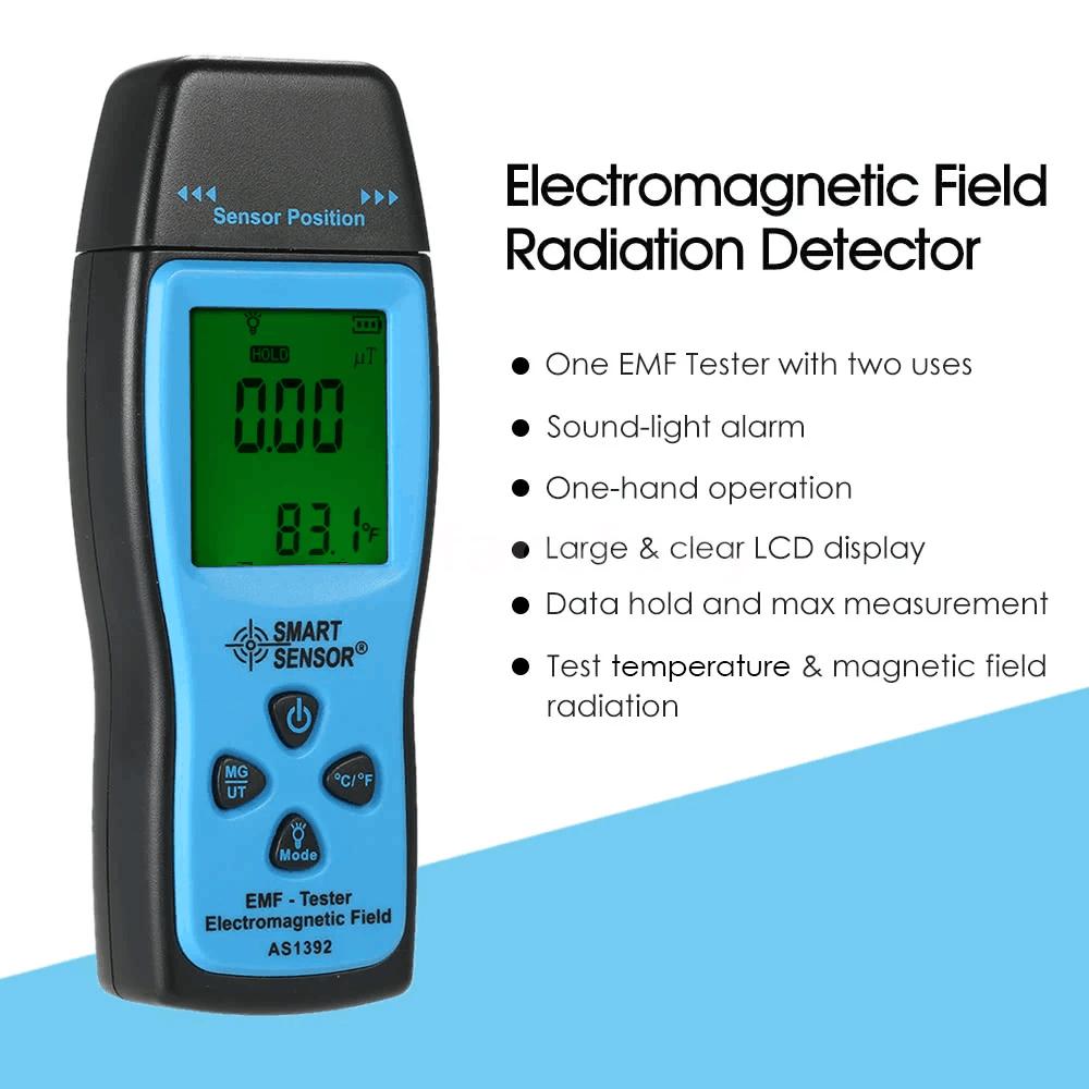Handheld Mini Digital EMF Tester Electromagnetic Field Radiation Meter US T3H2
